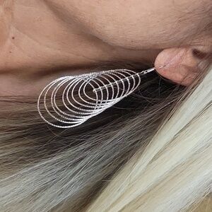 LAYERED RING DROP EARRINGS